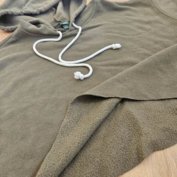 WILD FABLE Green Cropped Sweatshirt Hoodie Women's LARGE (fits S, M also) - Picture 6 of 6